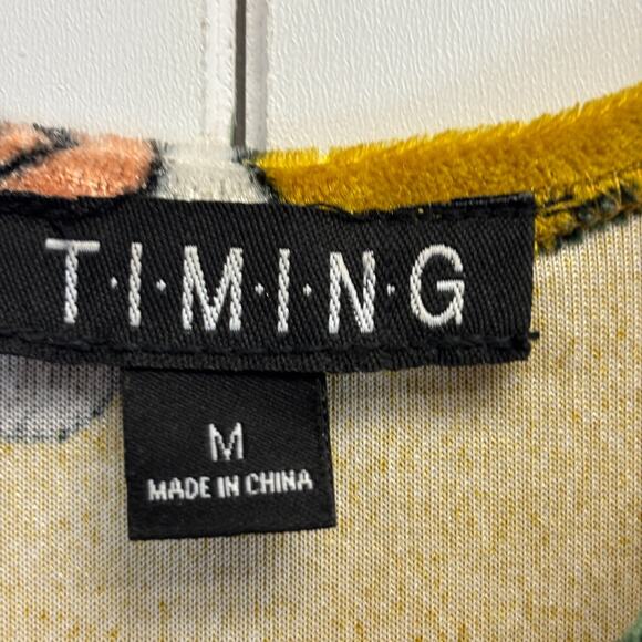 Timing Mustard Floral Crop Top - Picture 4 of 8